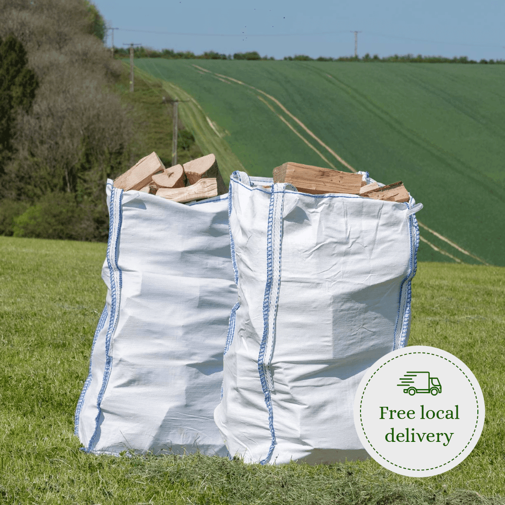 Seasoned Hardwood Firewood Logs – 8" & 12" Barrow Bag Delivery Dorset